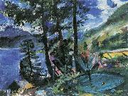 Lovis Corinth, Walchensee mit Springbrunnen